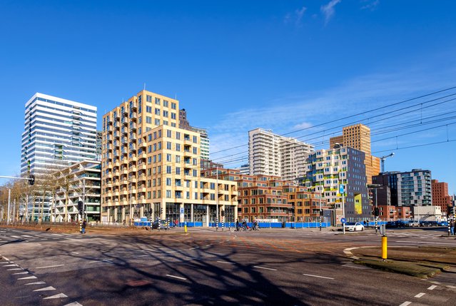 Zuidas, Amsterdam door www.hollandfoto.net (bron: Shutterstock)