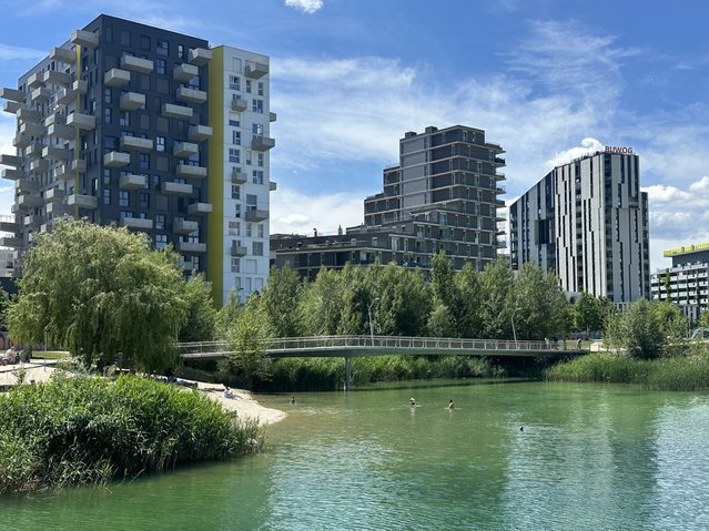 Zwemmers Seestadt door Kees de Graaf (bron: Gebiedsontwikkeling.nu)