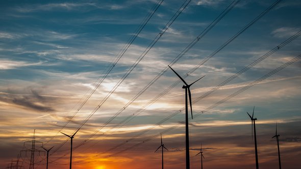 zonsondergang windmolen