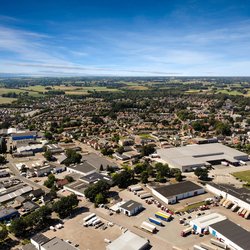 Luchtfoto van Zelhem, Gelderland door KiwiK (bron: Shutterstock)
