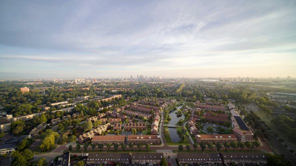 Tuinbuurt Vrijlandt Vogelvlucht door Ballast Nedam (bron: Ballast Nedam)