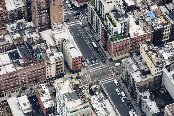 Streets and roofs of Manhattan. New York City door Drop of Light (bron: Shutterstock)