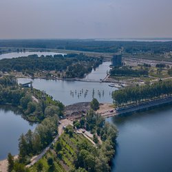 2022 July Floriade site - Drone View door Floriade beeldbank (bron: Floriade beeldbank)