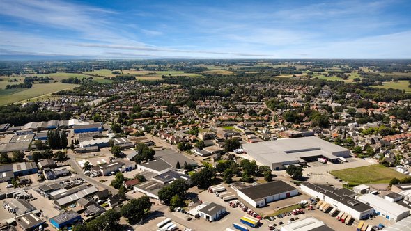 Luchtfoto van Zelhem, Gelderland door KiwiK (bron: Shutterstock)