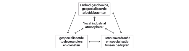De agglomeratievoordelen van Marshalls 'industrial districts'. -> Bewerking vereniging Deltametropool