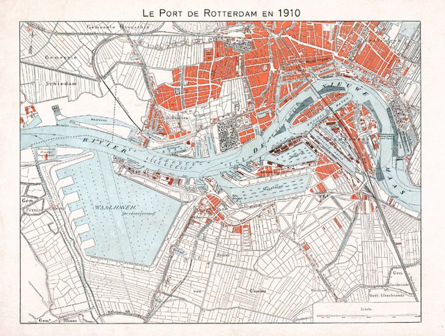 LE PORT DE ROTTERDAM EN 1910 door Gemeentewerken Rotterdam (bron: Stadsarchief Rotterdam)