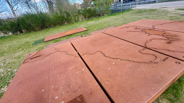 kunstwerk rivier Gudena door Kees de Graaf (bron: Gebiedsontwikkeling.nu)