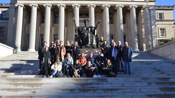Groepsfoto deelnemers MCD reis bij Columbia University door Gebiedsontwikkeling.nu (bron: Gebiedsontwikkeling.nu)