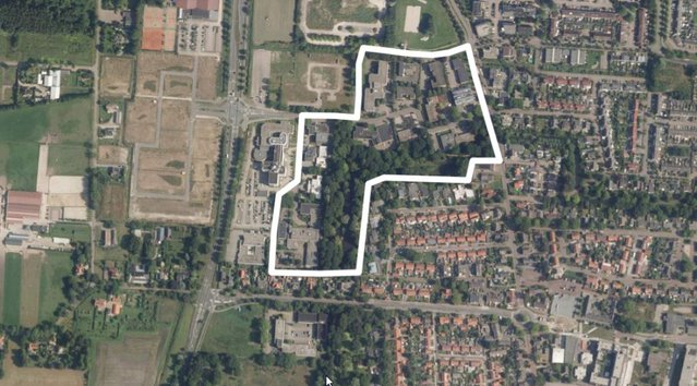 Luchtfoto PrincenParc, Leusden door Heilijgers, MIX architectuur, MAAK Landschapsontwerpers (bron: kanbouwen.nl)