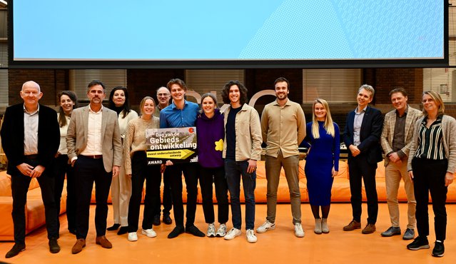 Het winnende studententeam door Ineke Lammers (bron: Stichting Kennis Gebiedsontwikkeling)