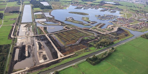 Meerstad, Groningen vanuit de lucht. door Koos Boertjens (bron: Bureau Meerstad)