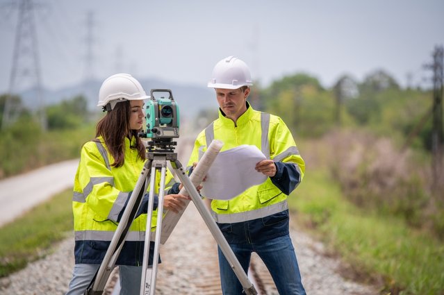 landmeter ingenieurs door APChanel (bron: shutterstock)