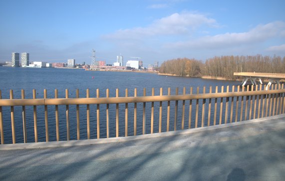 Floriadeterrein met Weerwater en Almere Centrum op de achtergrond door Noël van Dooren (bron: Noël van Dooren)