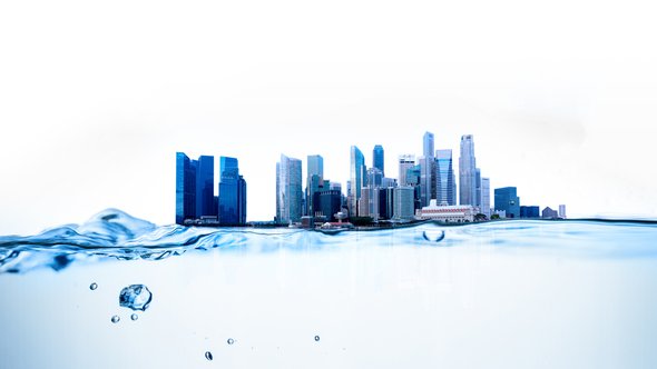 skyline stad op water door red mango (bron: Shutterstock)