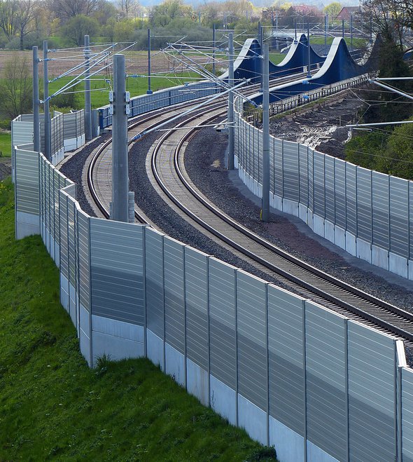 Sporen met geluidscherm door Wälz (bron: Pixabay)