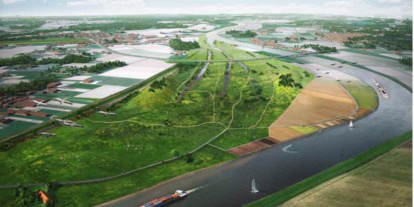 Toekomst impressie Ooijen-Wanssum door Projectbureau Ooijen-Wanssum. (bron: Ooijen-wanssum.nl)