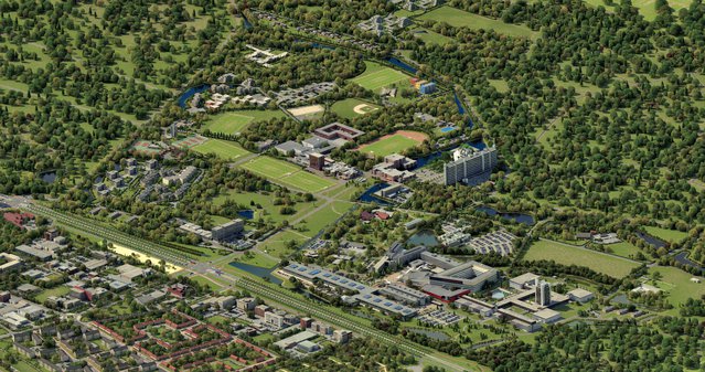 Luchtfoto campus 2016 door Kennispark (bron: Kennispark)