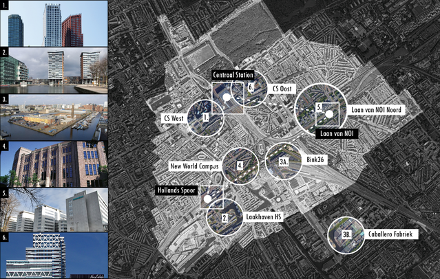 Figuur 1: Deelgebieden in het Central Innovation District