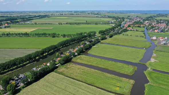 Polderlandschap in vogelvlucht door Mauvries (bron: Shutterstock)