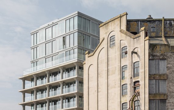 Meelpakhuis en Silogebouw door Corentin Haubrugge (bron: Van der Wiel Bouw)