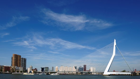 Erasmusbrug, Rotterdam door Eric Gevaert (bron: shutterstock.com)