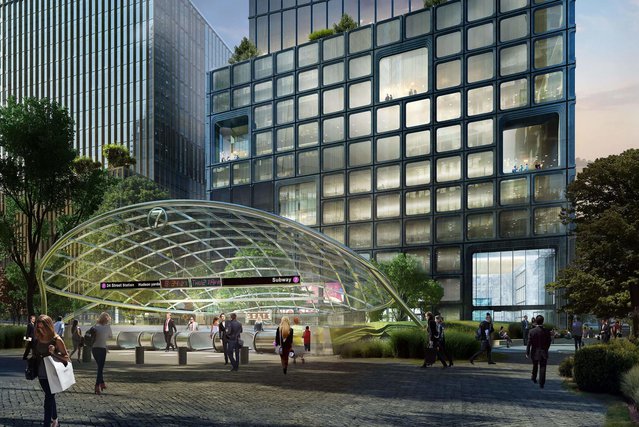 De 7 Line en Hudson Yards in New York door HY Press (bron: Hudson Yards New York)