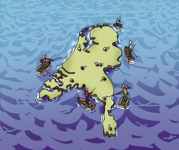 Biljarten op Zee (Bron illustratie: Rémon Mulder)