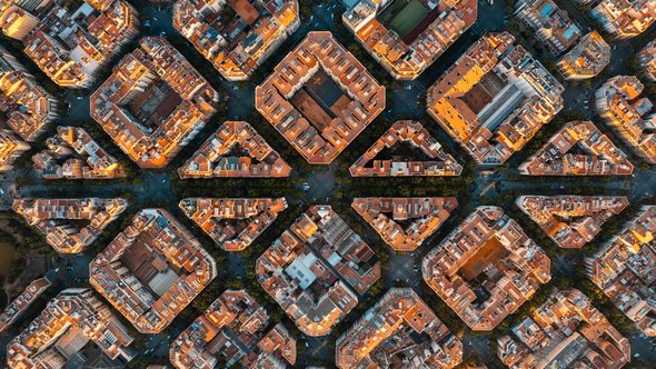 Grid Barcelona door Vunav (bron: Shutterstock)
