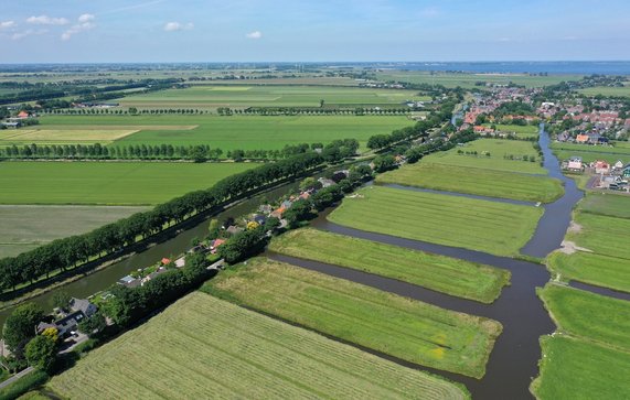 Polderlandschap in vogelvlucht door Mauvries (bron: Shutterstock)