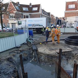 Werkzaamheden aan het warmtenet in de Van der Pekbuurt door Gemeente Amsterdam (bron: Gemeente Amsterdam)