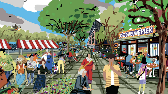 Toekomstbeeld Lombardijen I door Gemeente Rotterdam (bron: Toekomstvisie Lombardijen 2040)