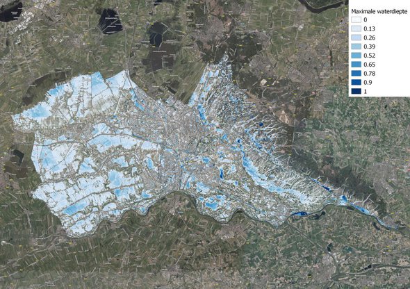 Analyse gevolgen hoeveelheid neerslag Limburg 2021 voor het gebied van De Stichtse Rijnlanden door RuimteenWonen (bron: ruimteenwonen.nl)
