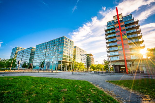 Het stadscentrum van Milton Keynes, VK door Pajor Pawel (bron: shutterstock)