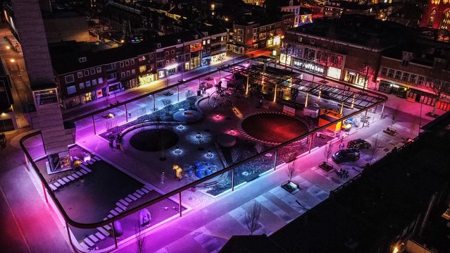 Markt bij nacht door Gemeente Hengelo (bron: Gemeente Hengelo)