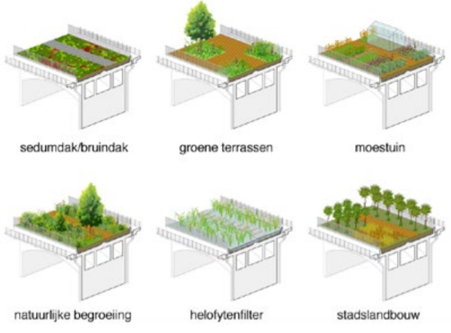 Inrichtingsvarianten voor het Luchtpark Hofbogen door Bureau Stadsnatuur (bron: bureaustadsnatuur.nl)