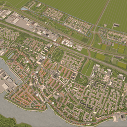 Sliedrecht in Cities: Skylines inclusief Sliedrecht-Noord.png door Silvain Hamar de la Brethonière (bron: Silvain Hamar de la Brethonière)