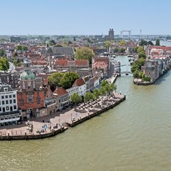 Vogelvlucht van Dordrecht door Steve Photography (bron: Shutterstock)