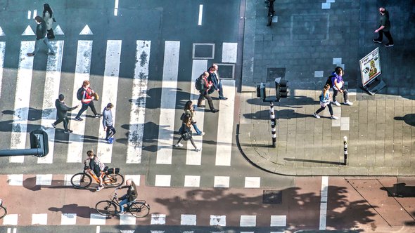 Zebrapad in Rotterdam door Frans Blok (bron: Shutterstock)