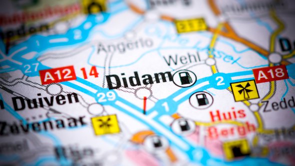 Didam op de kaart door SevenMaps (bron: Shutterstock)