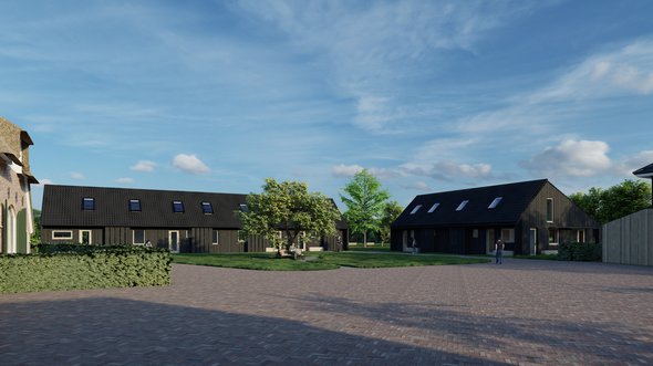 Impressie toekomstig BuitenDelen door Marten Ontwerpt en Woonpioniers (bron: Mensink Bouwbedrijf)