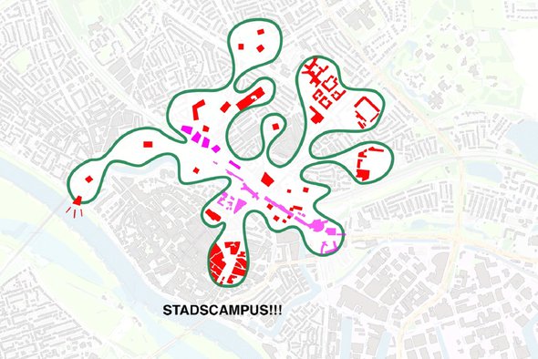 Stadscampus Deventer door WAM architecten, Smartland en Stadsfactor (bron: WAM architecten, Smartland en Stadsfactor)