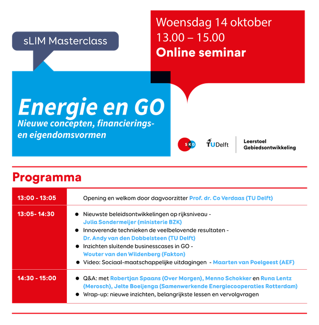 sLIM masterclass Energie & GO programma 2020