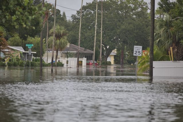 Bedolven door de stormvloed: een wijk gegrepen door orkaan Idalia door glenrichardphoto (bron: shutterstock)