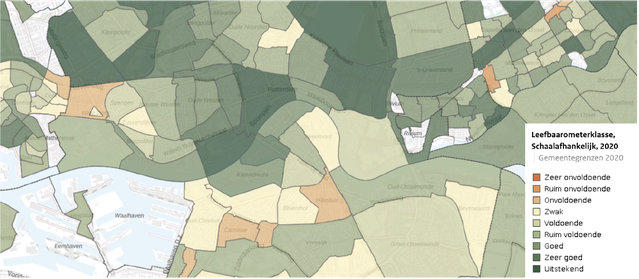 Leefbarometer Rotterdam, 2020 door Ministerie BZK (bron: Leefbarometer)