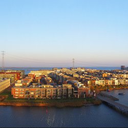 Aerial view on IJburg, Amsterdam door Claire Claire Slingerland (bron: Shutterstock)