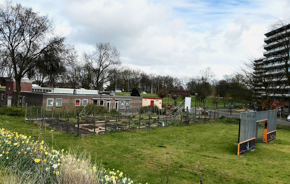 Buurthuis waar de toekomstige wooncoöperatie verrijst door Vereniging Community Land Trust H-Buurt (bron: Vereniging Community Land Trust H-Buurt)