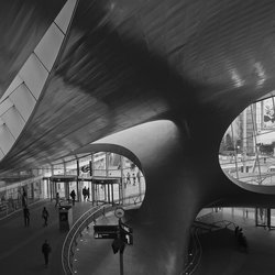 Arnhem centraal bron: "Sculptured Railway" (CC BY 2.0) by Rob Oo door Edwin (bron: Laagwater)