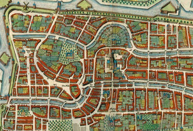 Volop ruimte in de middeleeuwse stad – Utrecht in 1649. door Joan Blaeu (bron: Joan Blaeu)