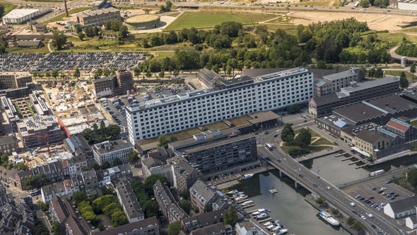 Luchtfoto Sphinxkwartier 2020 door Aron Nijs (bron: Gemeente Maastricht)