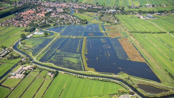 Waterberging in polder De Hooge Boezem (Haastrecht) gaat samen met natuurontwikkeling en recreatie door HDSR (bron: HDSR)